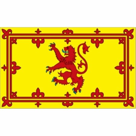 SS COLLECTIBLES 5 ft. X 8 ft. Nyl-Glo Scot Rampant Lion Flag SS37449